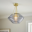Honey Barell Glass Pendant Soft Blue