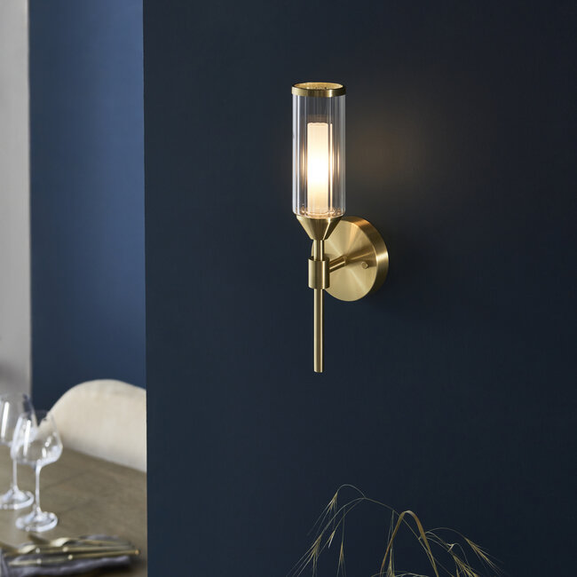 Candle 1lt Wall Satin Gold