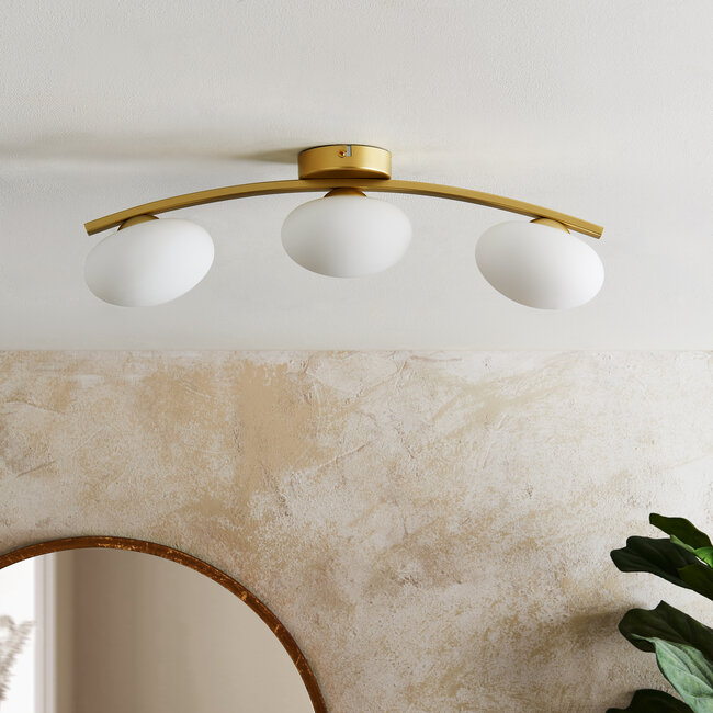 Ivonah 3 Light Semi Flush Ceiling Fitting Bar
