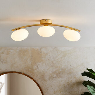 Ivonah 3 Light Semi Flush Ceiling Fitting Bar