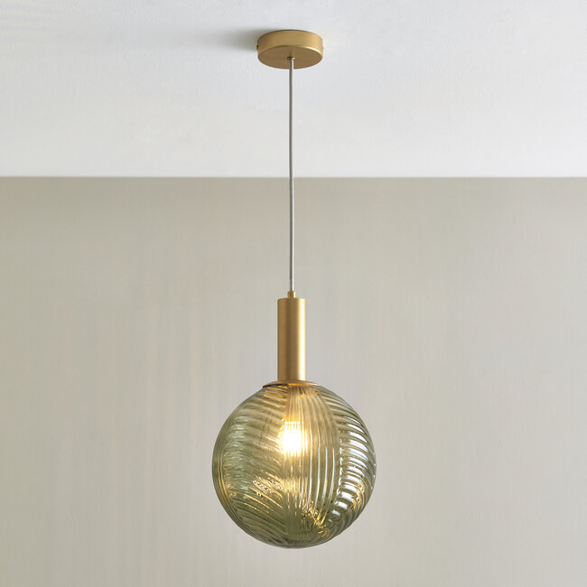 Coven 1 Light Pendant Ceiling Fitting Green