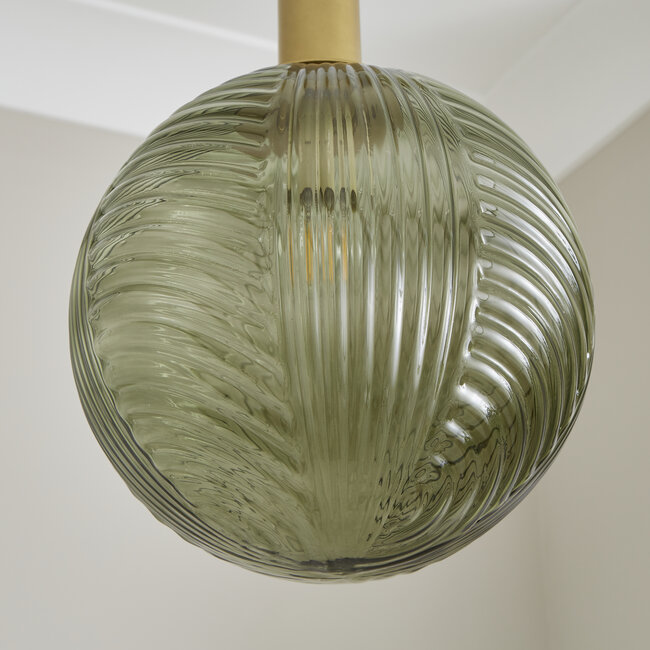 Coven 1 Light Pendant Ceiling Fitting Green