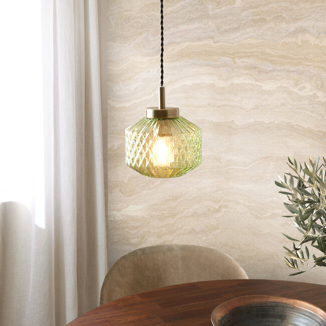 Sutton 1 Light Pendant Ceiling Fitting Green