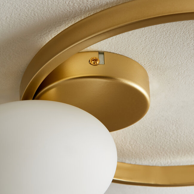 Ivonah 3 Light Semi Flush Ceiling Fitting Round