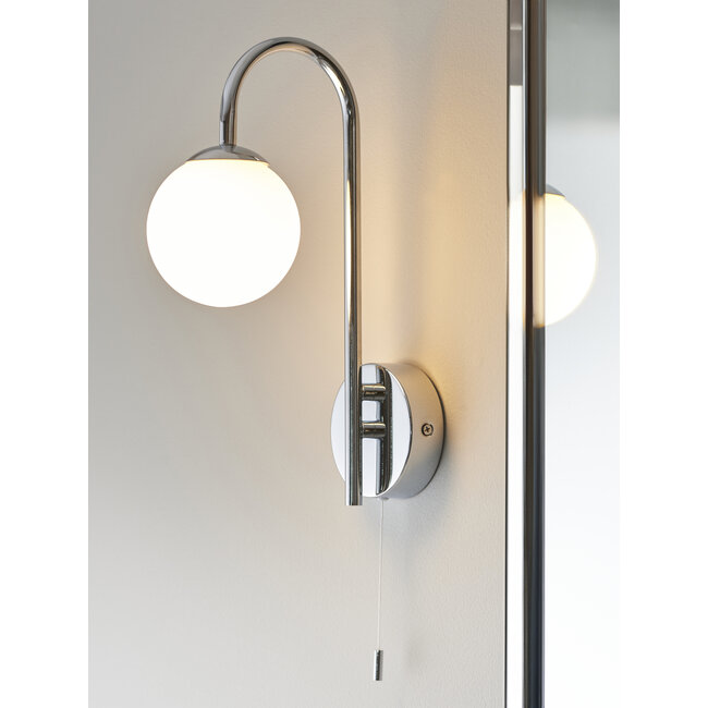Snowdrop wall light, Chrome