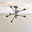 Branch 8 Light Semi Flush Ceiling Fitting Black