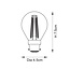 B22 4W Golf Dimmable Bulb - Clear