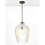 Dropper ribbed glass pendant