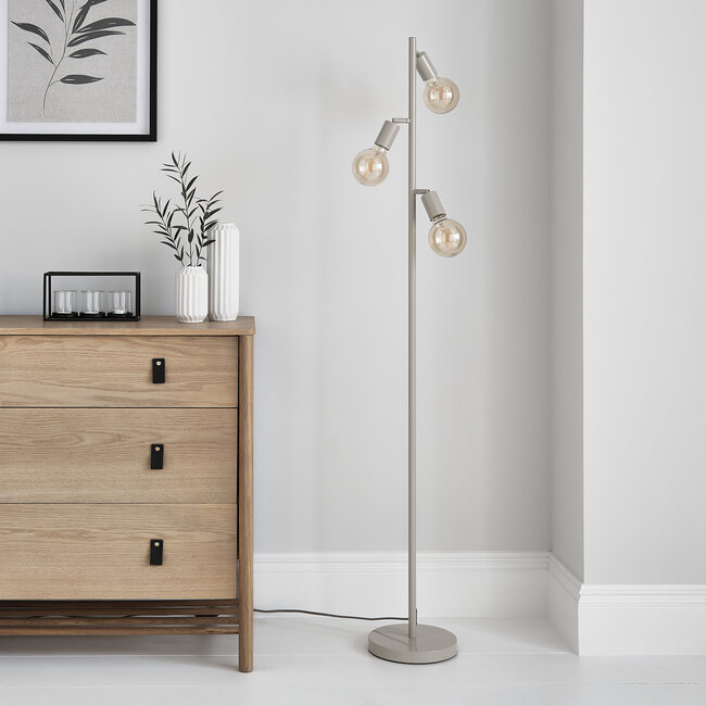 Branch 3lt Floor Lamp Grey