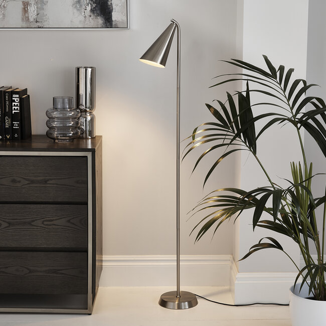 Cone Floor Lamp Nickel