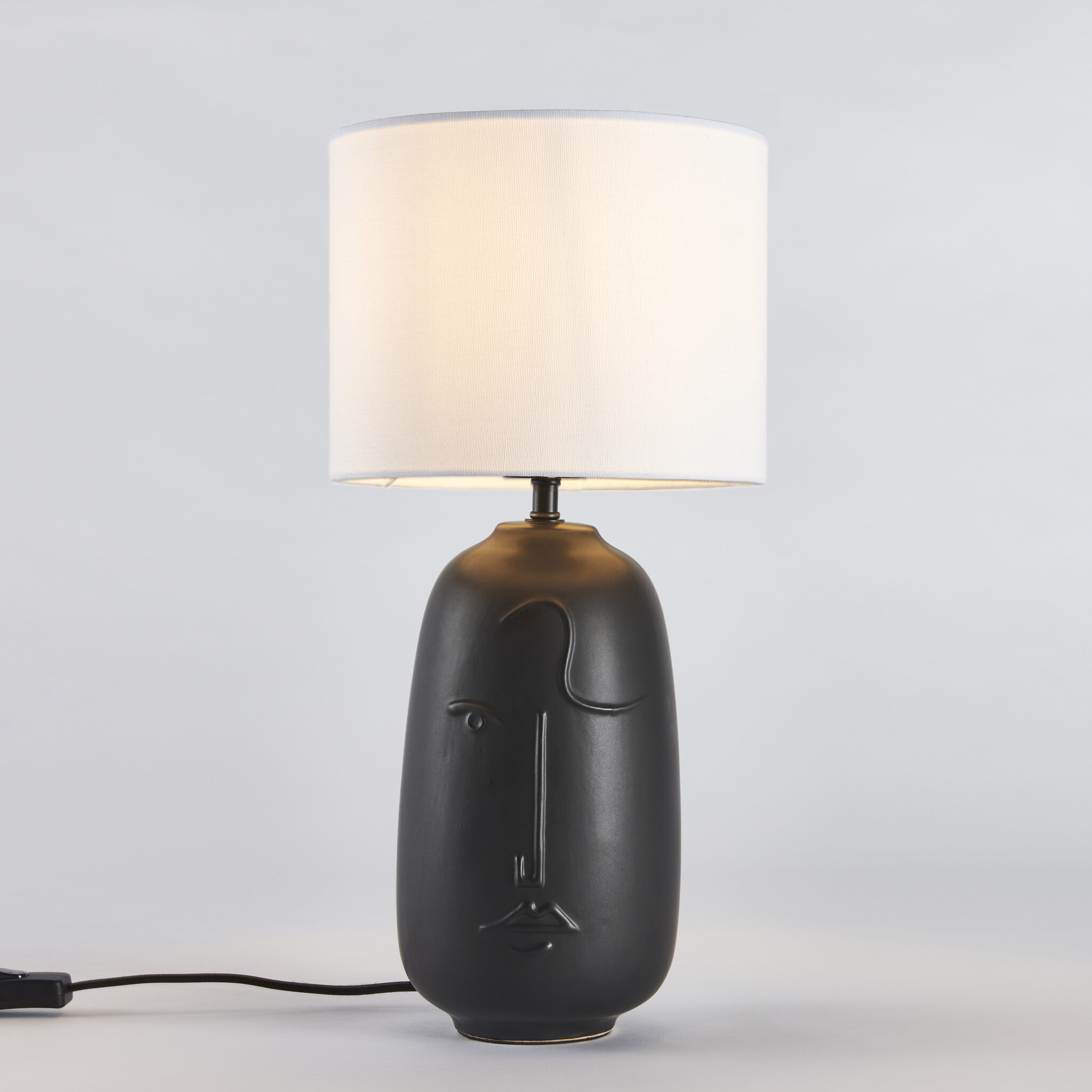 Faces Table Lamp Black - The Factory Shop - Poole Lighting