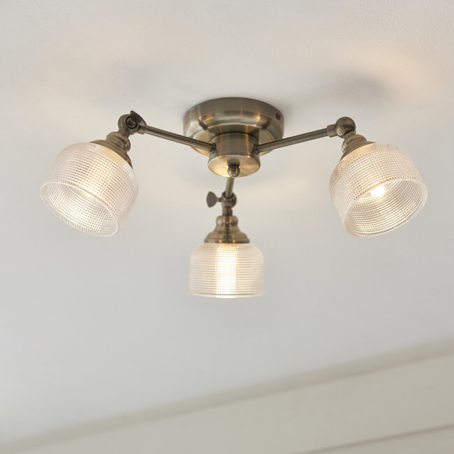 Amelia 3 Light Semi Flush Ceiling Fitting