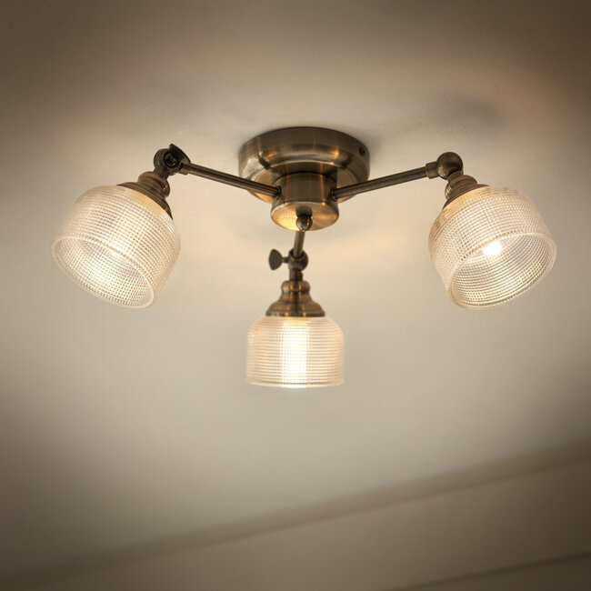 Amelia 3 Light Semi Flush Ceiling Fitting