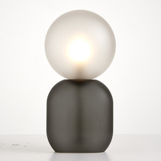 Juno Frosted Glass Table Lamp Grey