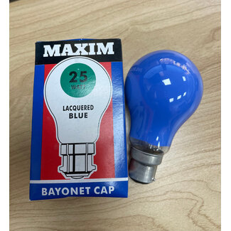 Poole Lighting Maxim B22 25W Lacquered Blue GLS