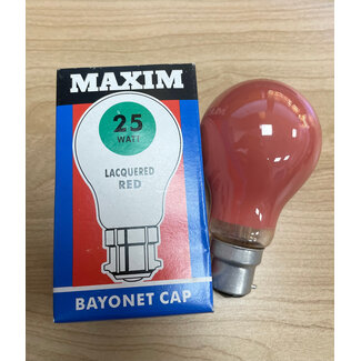 Poole Lighting Maxim B22 25W Lacquered Red GLS