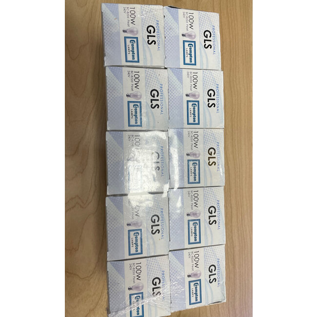 Poole Lighting Crompton PRO GLS 100W 970LM B22 Pack of 10