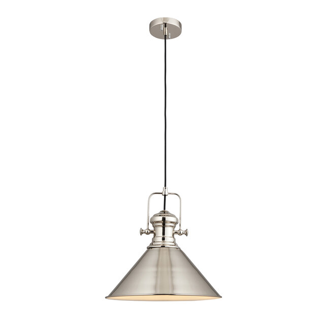 Brampton 1lt Pendant - Bright nickel - Factory Second