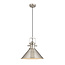 Brampton 1lt Pendant - Bright nickel - Factory Second