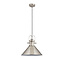 Brampton 1lt Pendant - Bright nickel - Factory Second