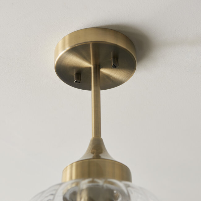 Addington semi flush - Antique brass - Factory Second