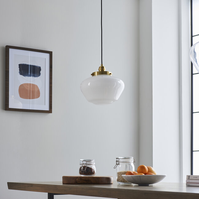 Camberley pendant - Brass/Opal - Factory Second