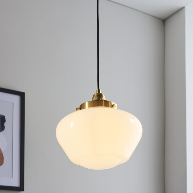 Camberley pendant - Brass/Opal - Factory Second