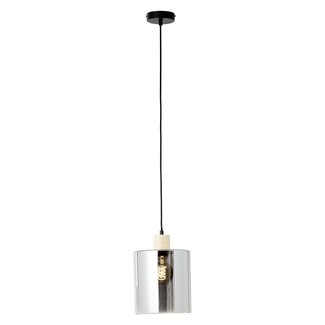 Brilliant Weald 1lt Pendant E27 black/smoke/wood