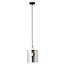 Brilliant Weald 1lt Pendant E27 black/smoke/wood
