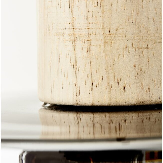 Brilliant Weald 1lt Pendant E27 black/smoke/wood