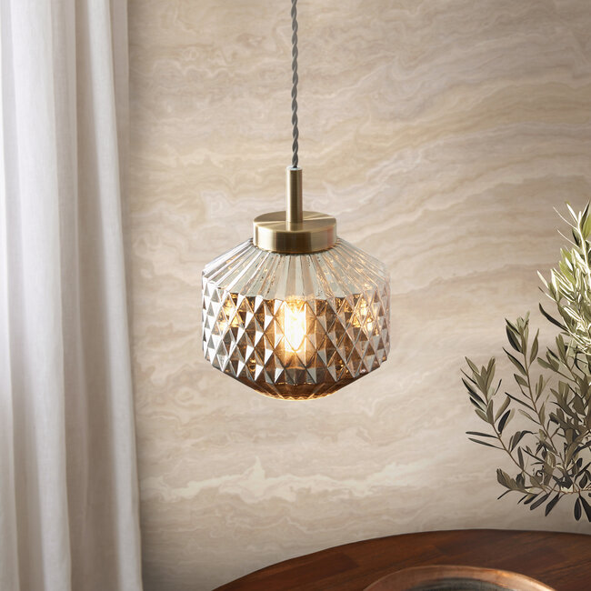 Sutton 1 Light Pendant Ceiling Fitting Smoke