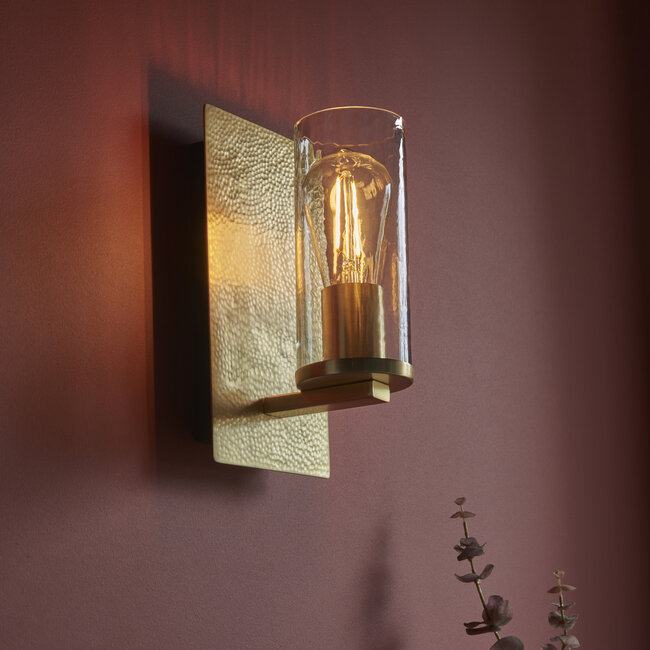 Akari 1lt Wall - Hammered Brass