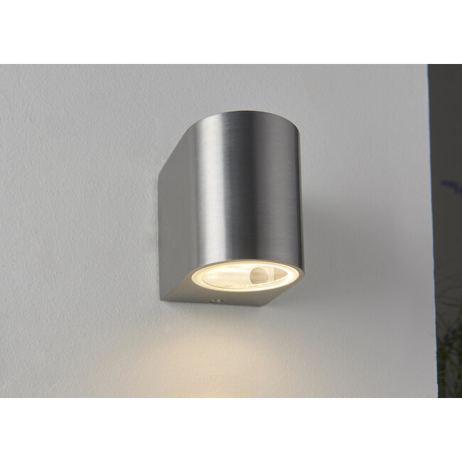 Doron 1lt wall IP44 35W - brushed alloy