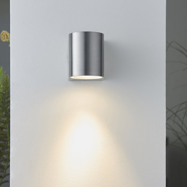 Doron 1lt wall IP44 35W - brushed alloy