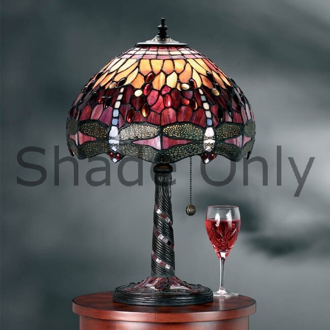 Dragonfly Red 30cm Tiffany Shade