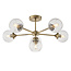 Allegra 6lt Semi Flush - Ant Brass