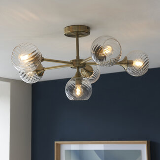 Allegra 6lt Semi Flush - Ant Brass