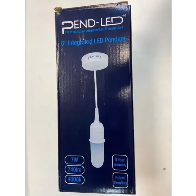 Poole Lighting Pend-LED 6 inch Integrated LED Pendant White 740LM 4000K