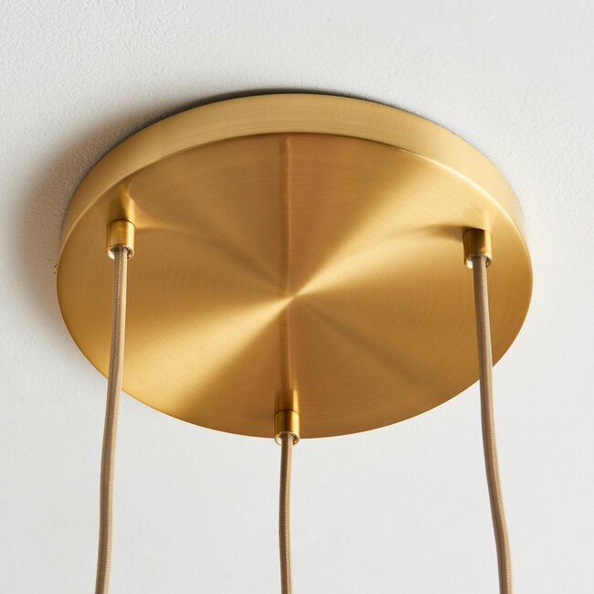 Cander 3lt Pendant Satin Gold Multi