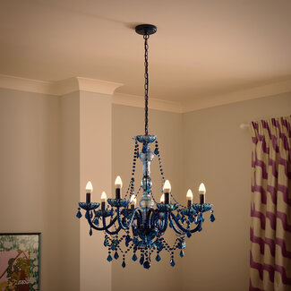 Sophie Robinson 8lt Chandelier Dark Blue
