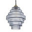 Honeycomb  Glass Easy Fit Pendant Soft Blue