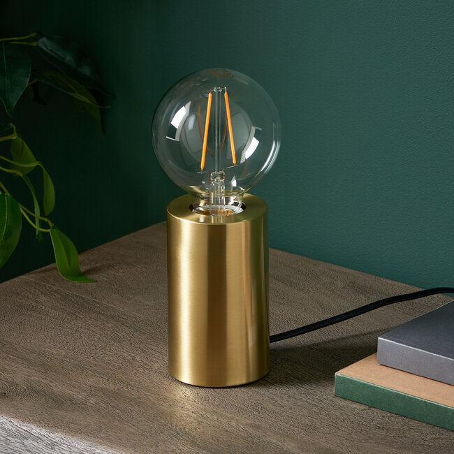Slim bulbholder 1lt Table Brushed Gold