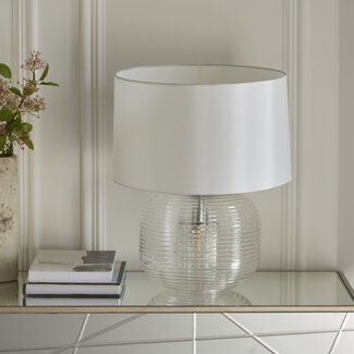 Westcombe 2lt table 10W & 7W SW  - ribbed bubble glass - Factory Second