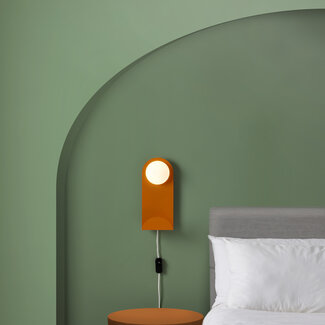Elements Harton Shelved Wall Light Tangerine