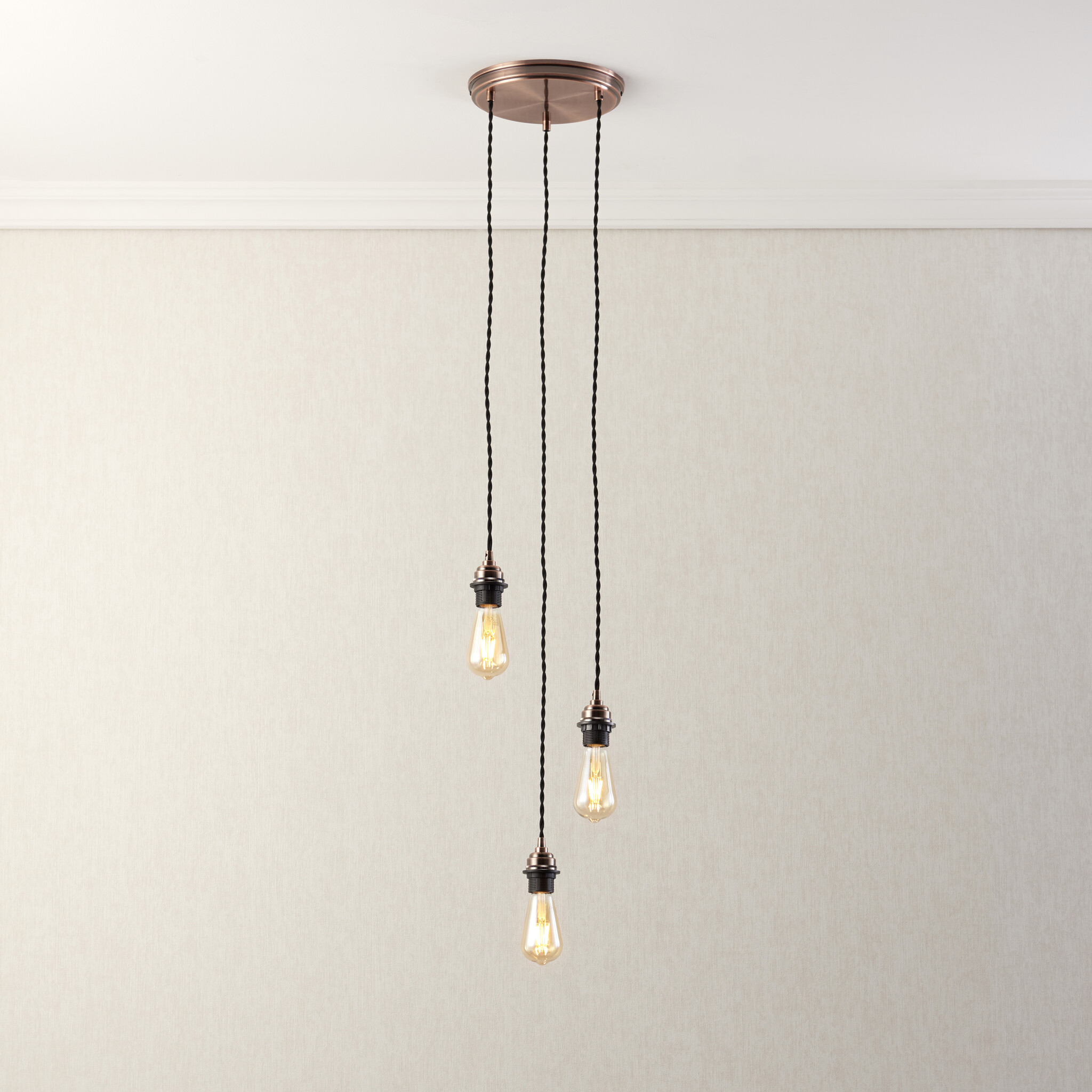 Cable Set 3lt Pendant - The Factory Shop - Poole Lighting