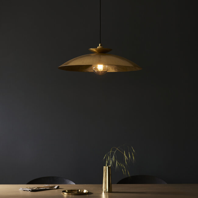 Arana Hammered Pendant - Brass