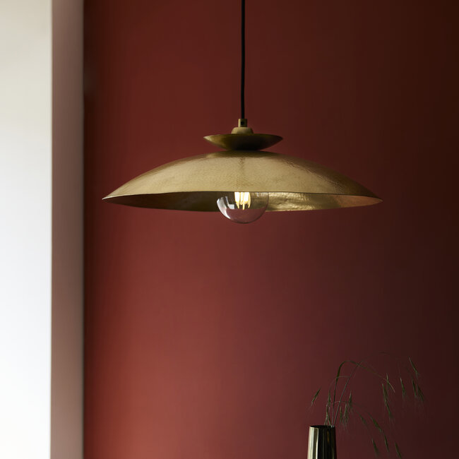 Arana Hammered Pendant - Brass