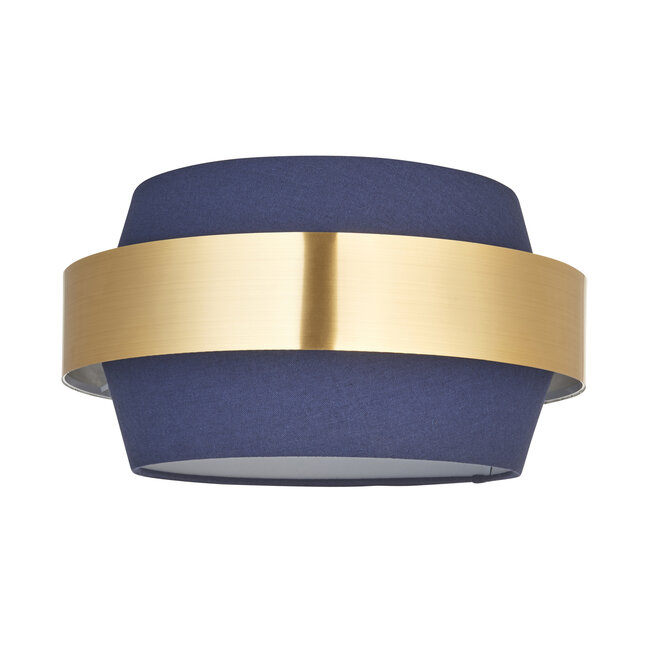 Boston 1lt Flush Shade Navy Linen