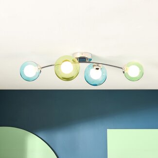 Eliza 4lt Semi FLush Aqua /Green