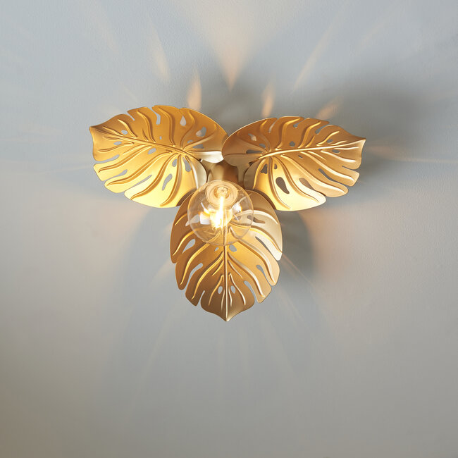 Indi Leaf Bathroom Flush Gold